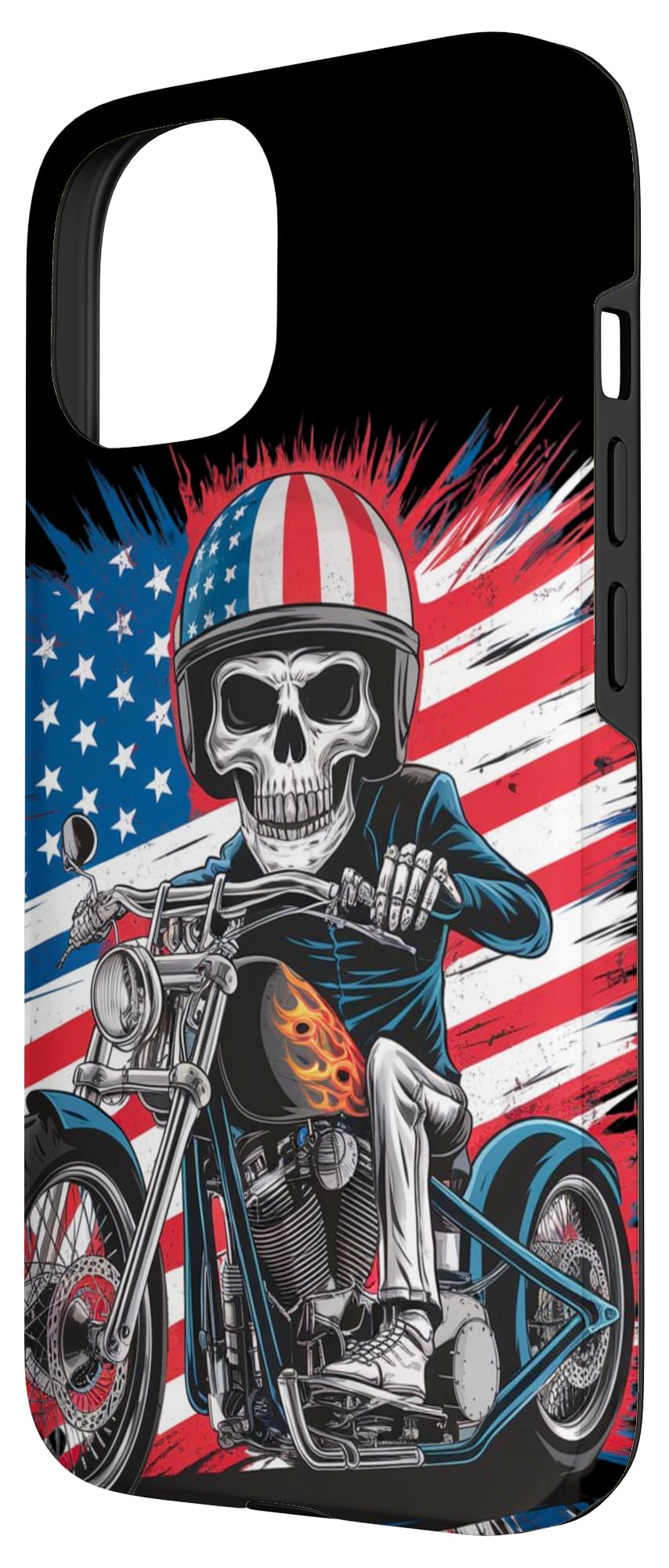 Amazon.co.jp: アメリカ国旗 オートバイ スケルトン バイカー 7月4日